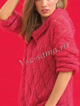 Розовый пуловер с капюшоном, фото