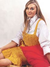 Сарафан горчичного цвета