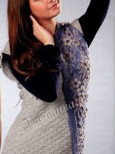 Серая безрукавка с вышивкой, фото