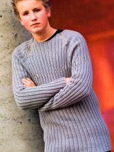 Серый пуловер с молниями