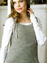 Серый топ спицами