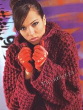 Сетчатый жакет с капюшоном