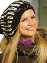 Шапка с патентным узором