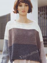 Широкий пуловер в полоску