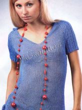 Синий пуловер реглан