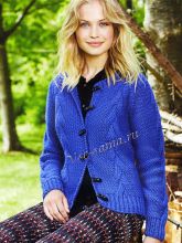 Синий жакет с косами, фото