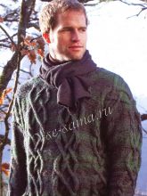 Свитер мужской с косами