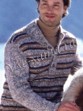 Свитер полосами и меланж