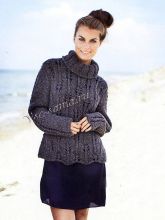 Свитер с ажурным узором, фото