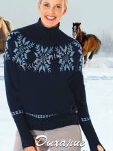 Свитер с норвежскими узорами, фото