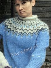 Свитер с жаккардовой кокеткой, фото