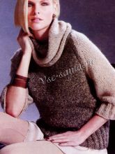 Свитер спицами из твидовой пряжи