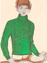 Свитер, связанный на спицах