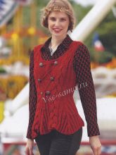 Темно-вишнёвый жилет-корсаж, фото