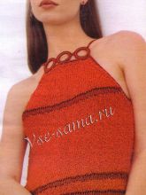 Топ спицами из буклированной пряжи