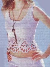 Топ и шорты с кружевной каймой