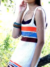 Туника спицами с полосками