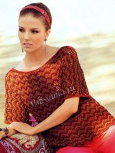 Волнистый узор в пуловере