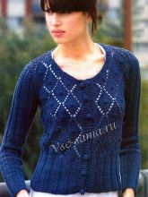 Выразительный жакет спицами, фото