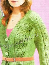 Жакет с вертикальными узорами