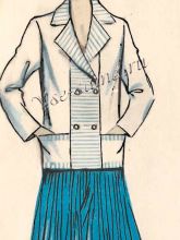 Жакет, связанный на спицах чулочным вязанием