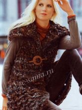 Жилет с большим воротником