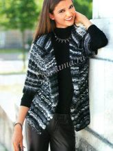 Жакет черно-белый, фото