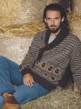 Жакет с шалевым воротником и фантазийным орнаментом, фото