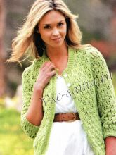 Жакет спицами - лесная сказка