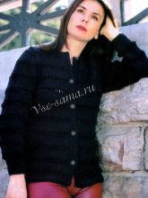 Жакет спицами - велюровый изыск