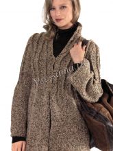 Жакет спицами с защипами, фото