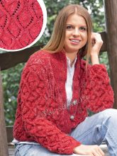 Жакет в приглушенном красном цвете, фото