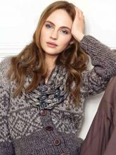 Жакет жаккардовый и шарф-хомут, фото