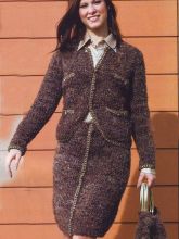 Жакет, юбка и сумочка