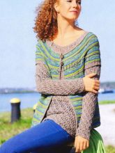 Жакет с короткими рукавами и ажурный пуловер