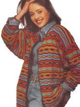 Жакет с многоцветным узором