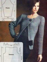 Жакет с расходящимися полочками