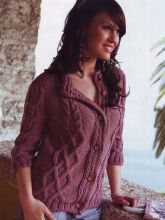 Жакет с рельефными узорами