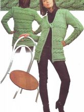 Жакет с узором из кос