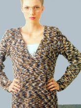 Женский пуловер с V-образным вырезом, фото