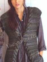 Жилет с планками из кос