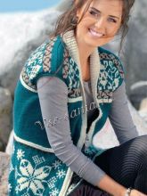 Жилет с жаккардовыми узорами