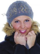 Ажурная шапочка серого цвета, фото