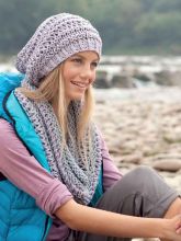 Ажурный берет спицами - модный фасон