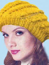 Берет с диагональным рельефом, фото