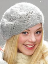 Берет с диагональным узором, фото