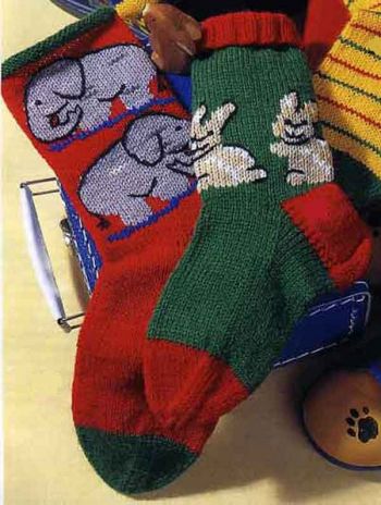 Детские носки со слониками