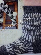 Двухцветные гольфы-носки