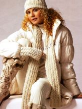 Комплект: шапка, шарф и митенки