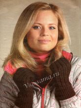 Коричневые варежки